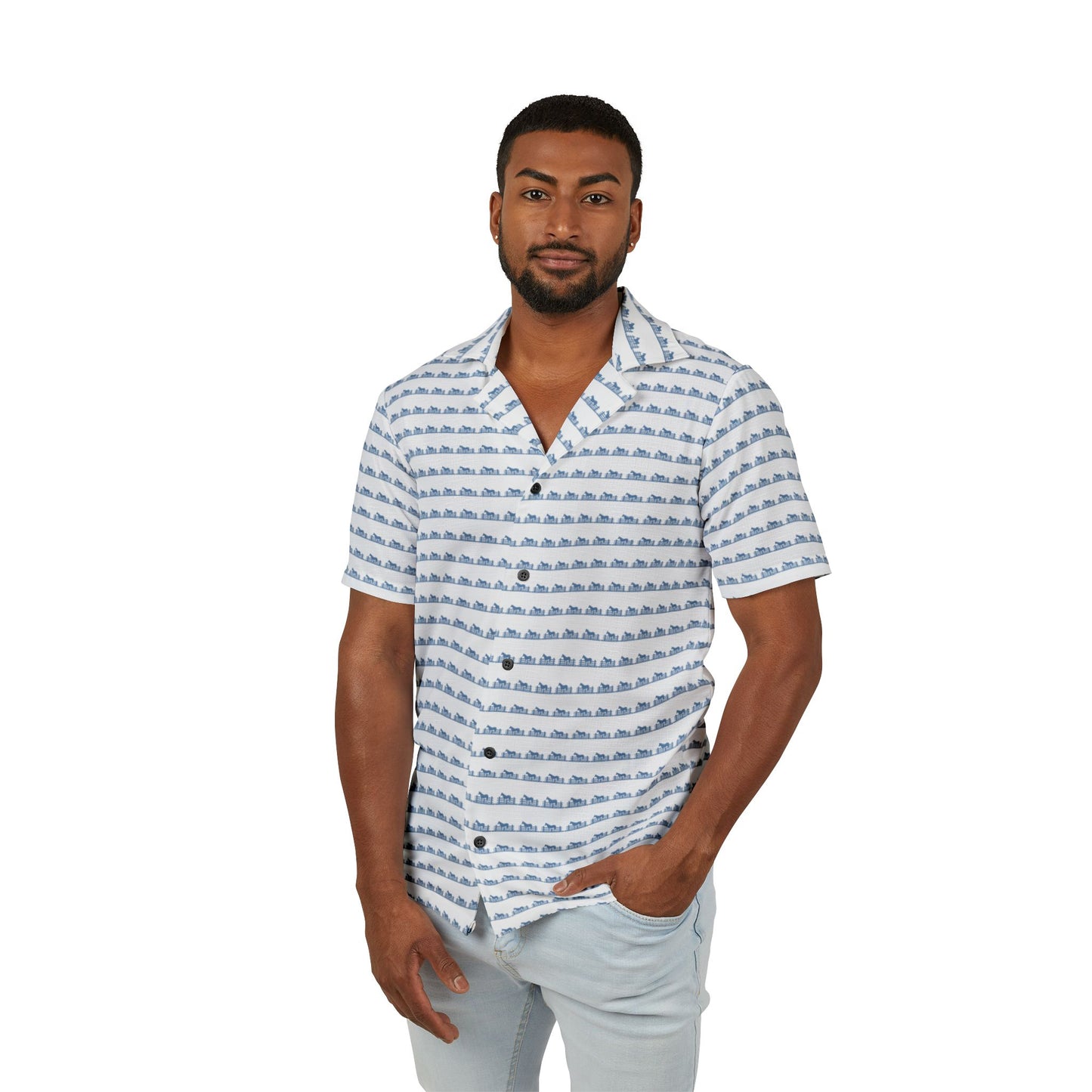 Serendipity Springs Farm Men's Hawaiian Camp Shirt (AOP)