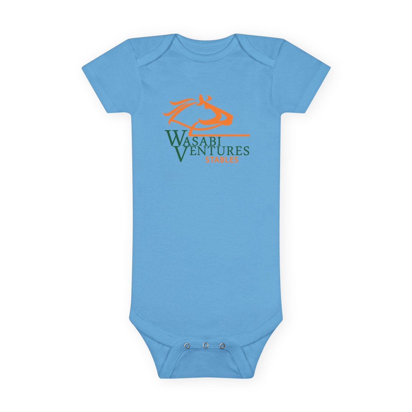 Wasabi Ventures Stables Baby Short Sleeve Onesie