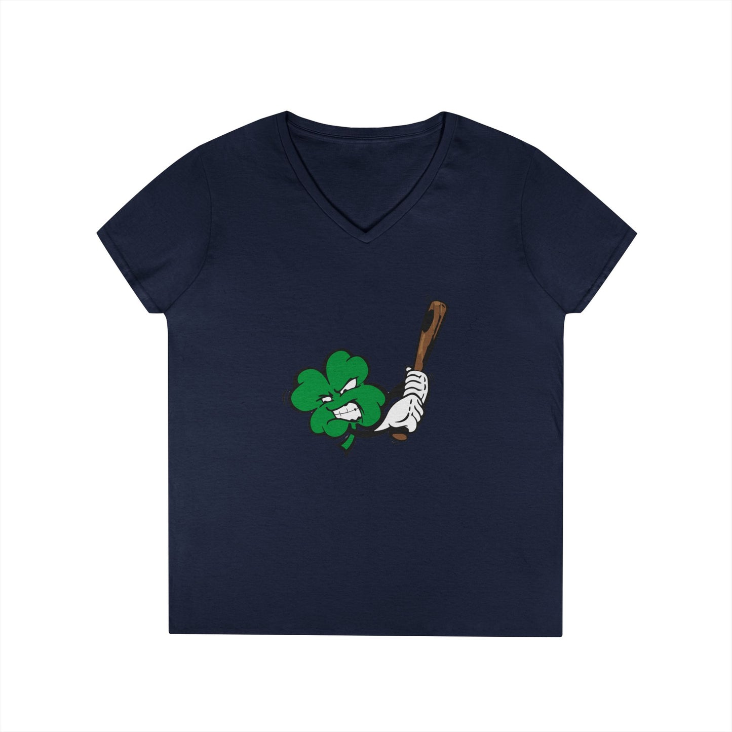 Clayton Clovers Angry Clover Ladies' V-Neck T-Shirt
