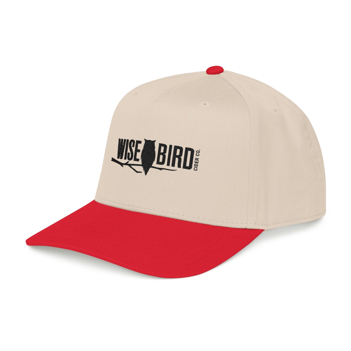 Wise Bird Mid Profile Baseball Cap Branch Logo (Black)