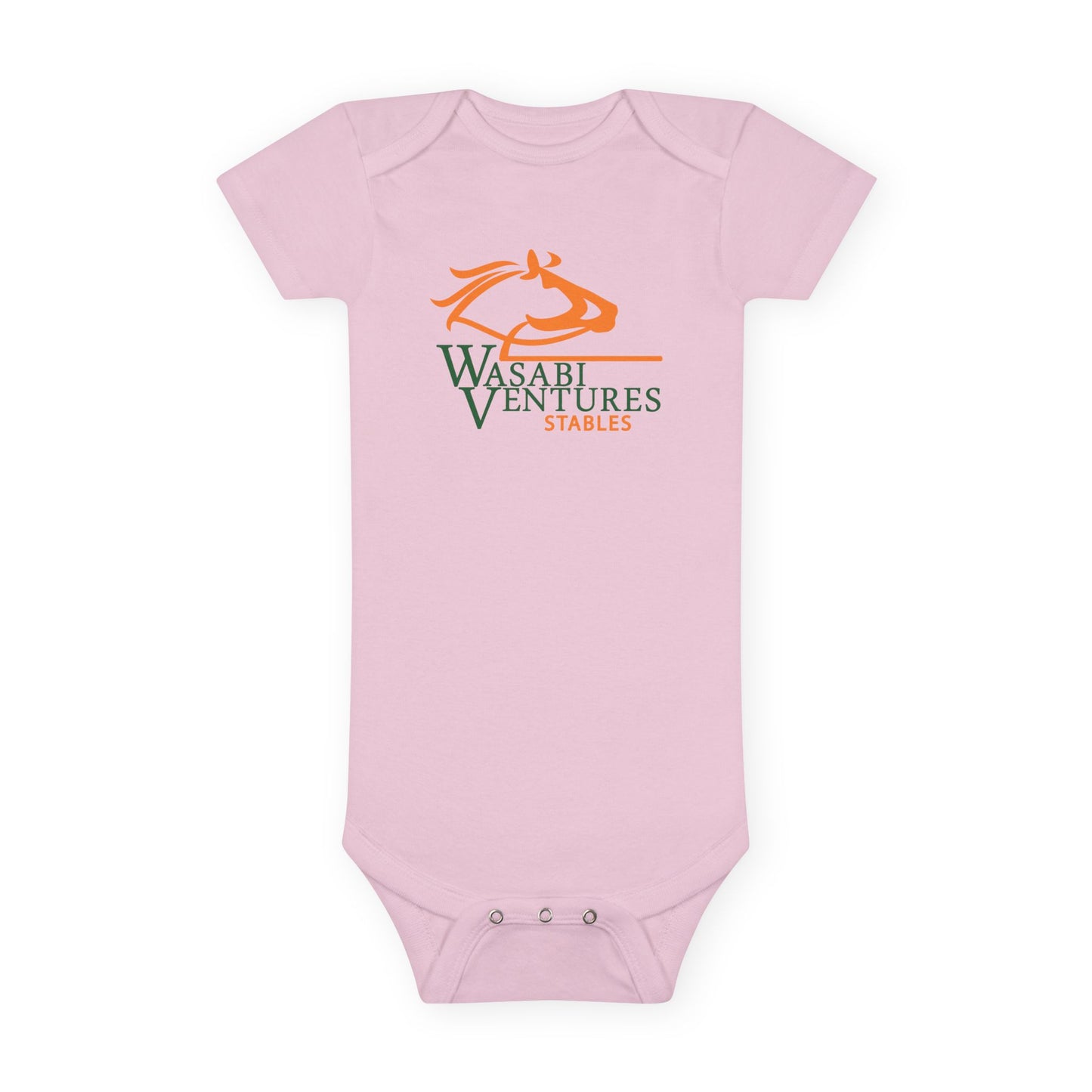 Wasabi Ventures Stables Baby Short Sleeve Onesie