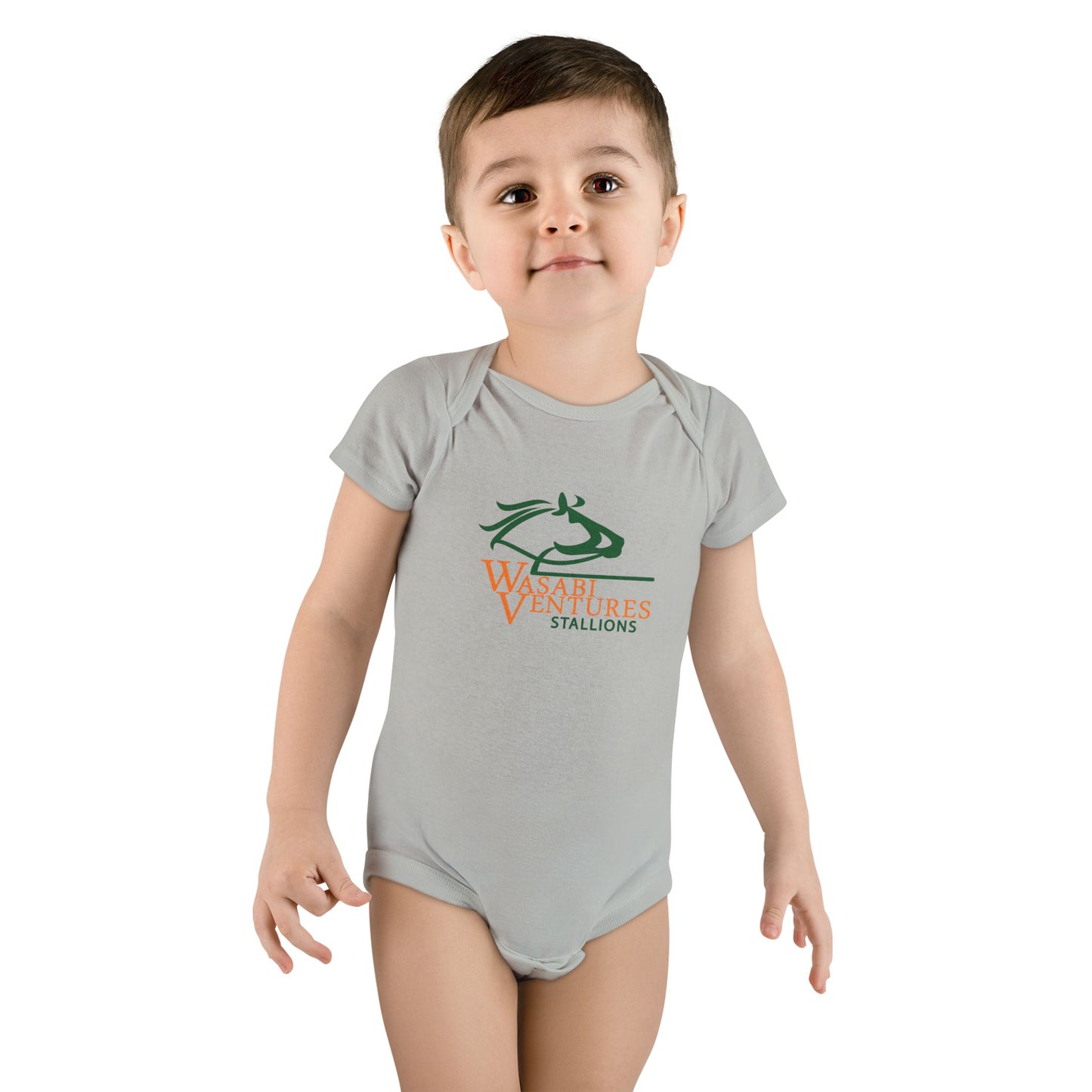 Wasabi Ventures Stallions Baby Short Sleeve Onesie