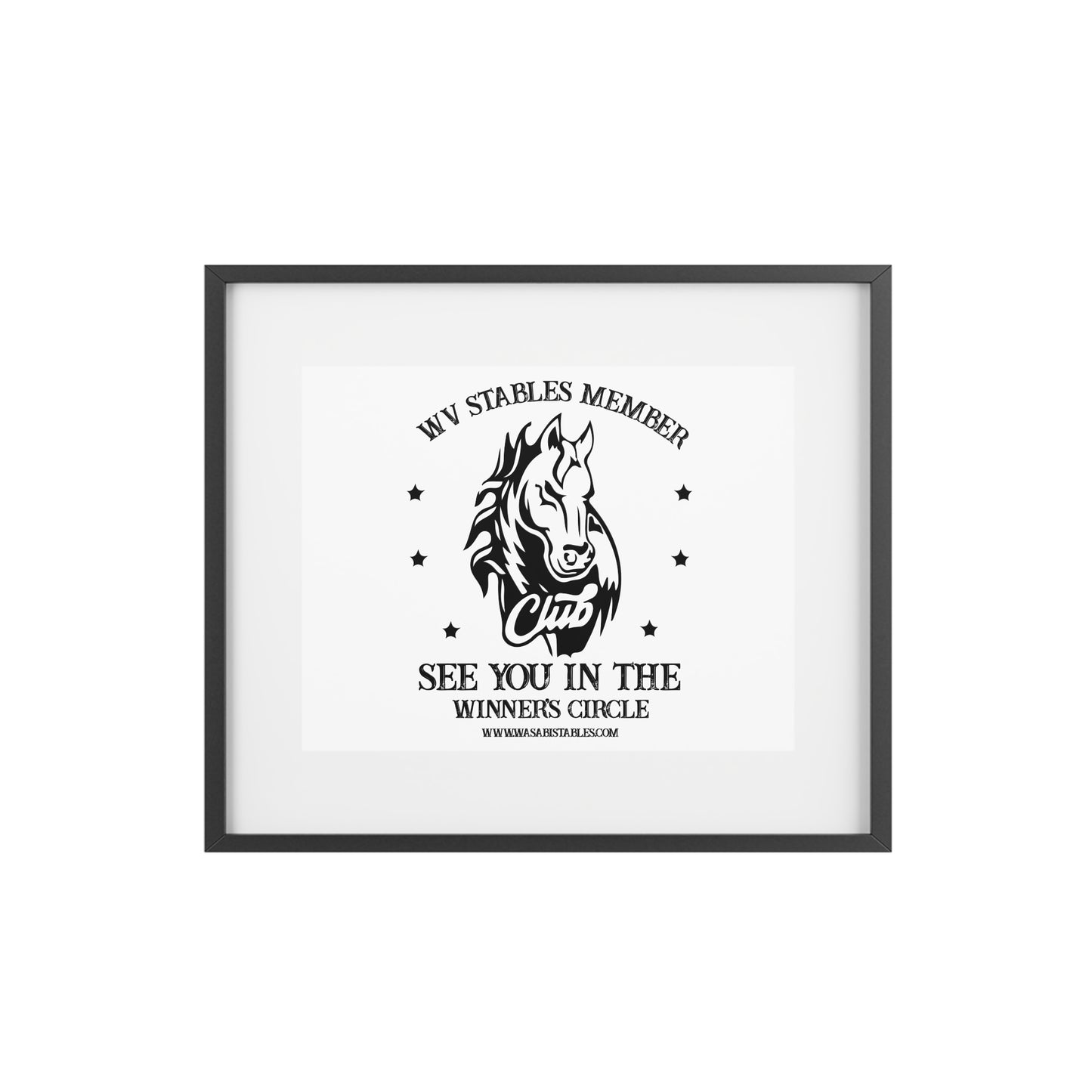 Wasabi Ventures Stables Club Member Framed Posters, Matte