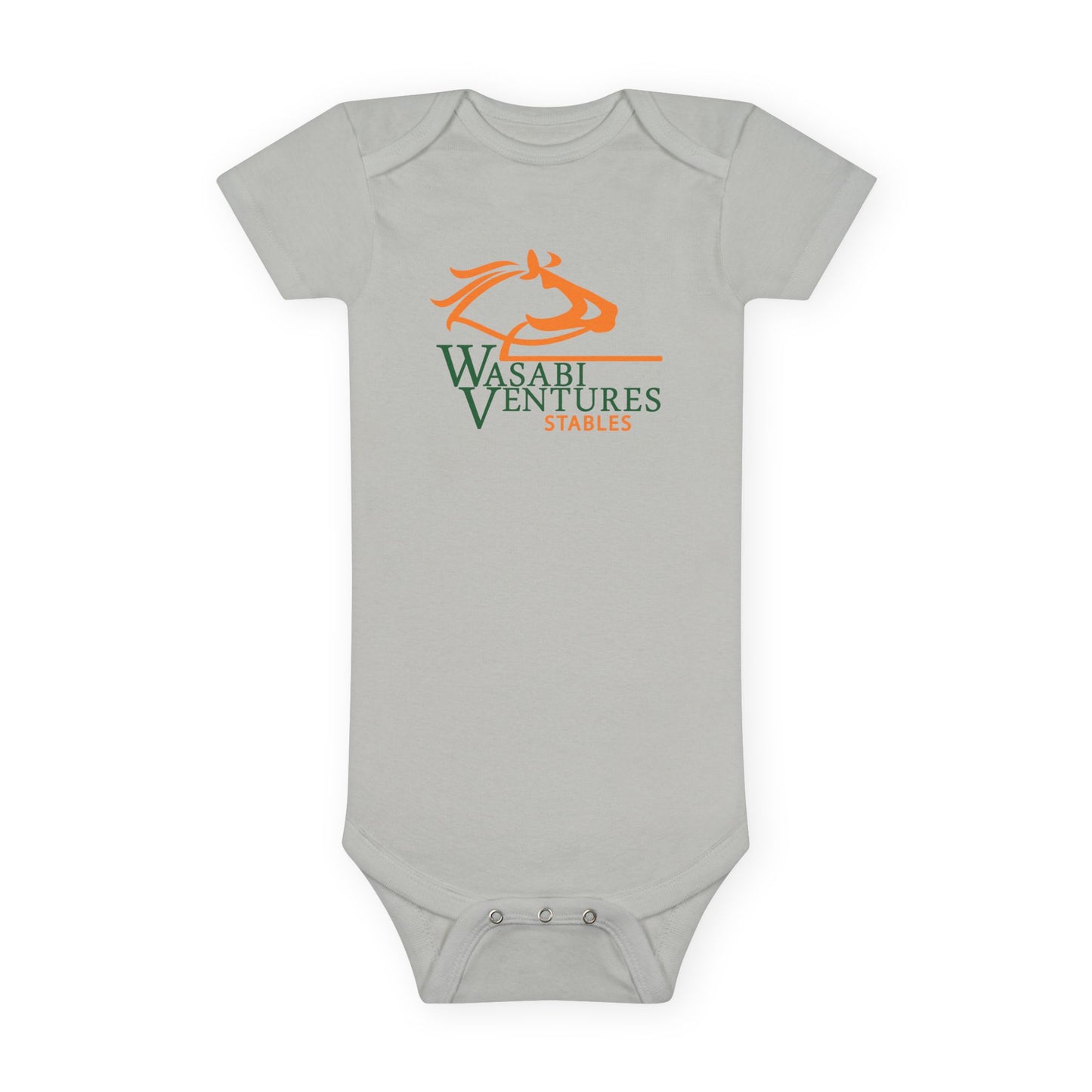 Wasabi Ventures Stables Baby Short Sleeve Onesie