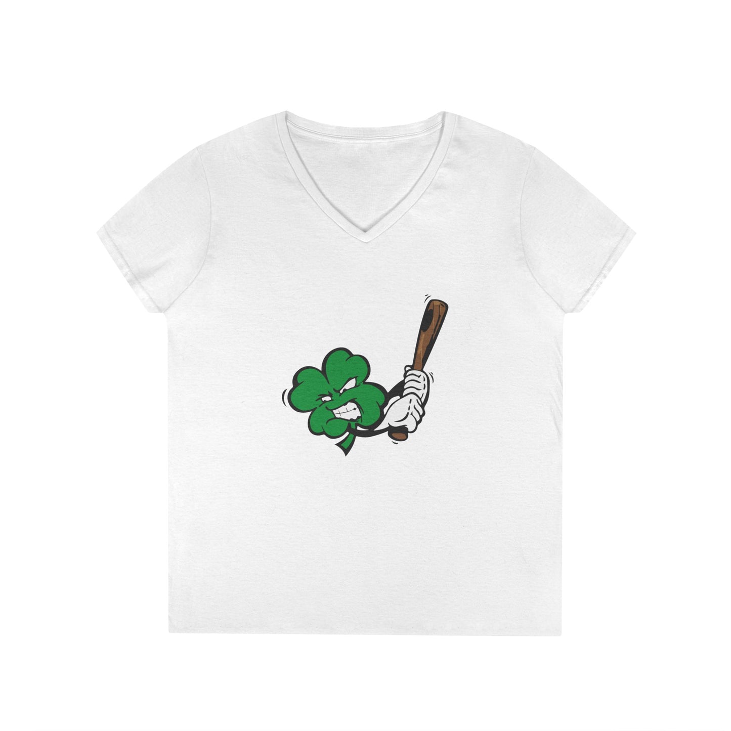 Clayton Clovers Angry Clover Ladies' V-Neck T-Shirt
