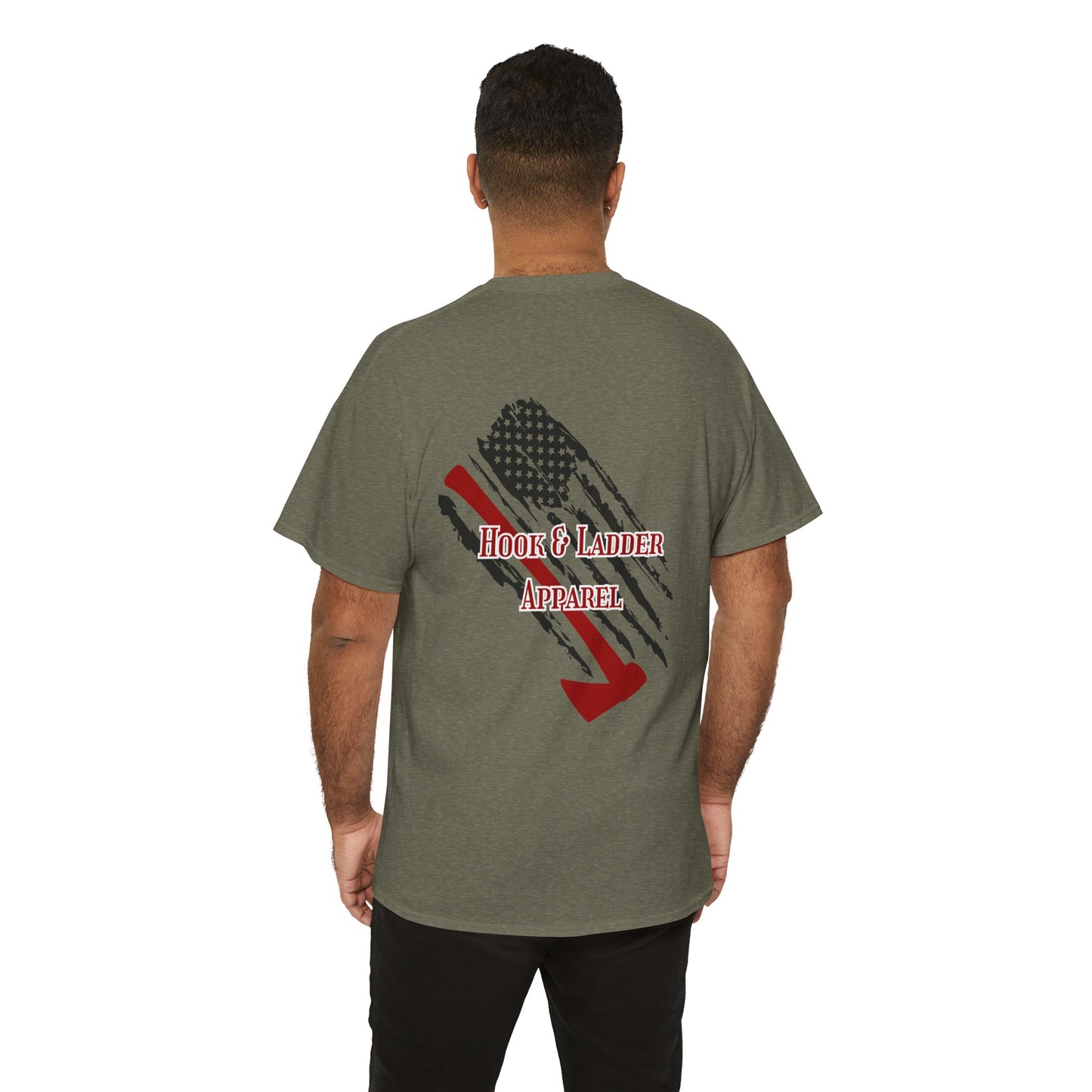 Hook & Ladder Axe Flag Unisex Heavy Cotton Tee