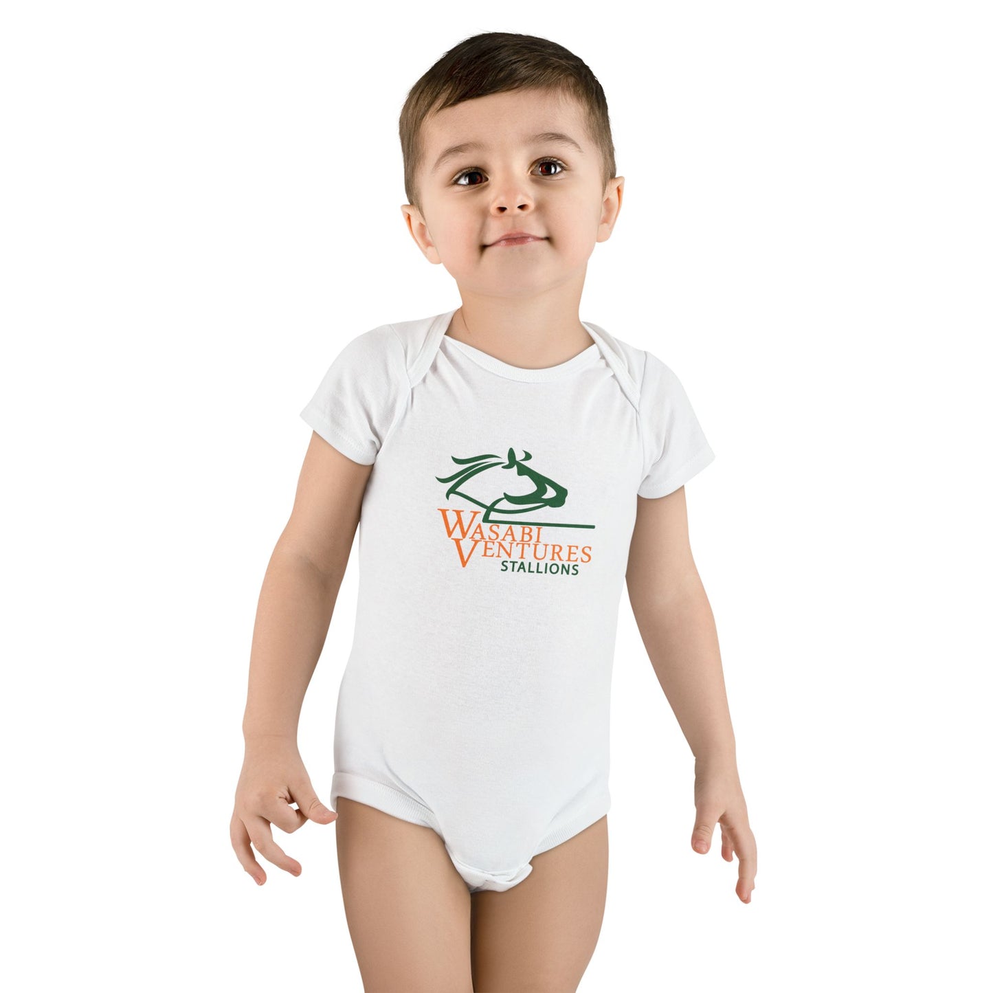 Wasabi Ventures Stallions Baby Short Sleeve Onesie