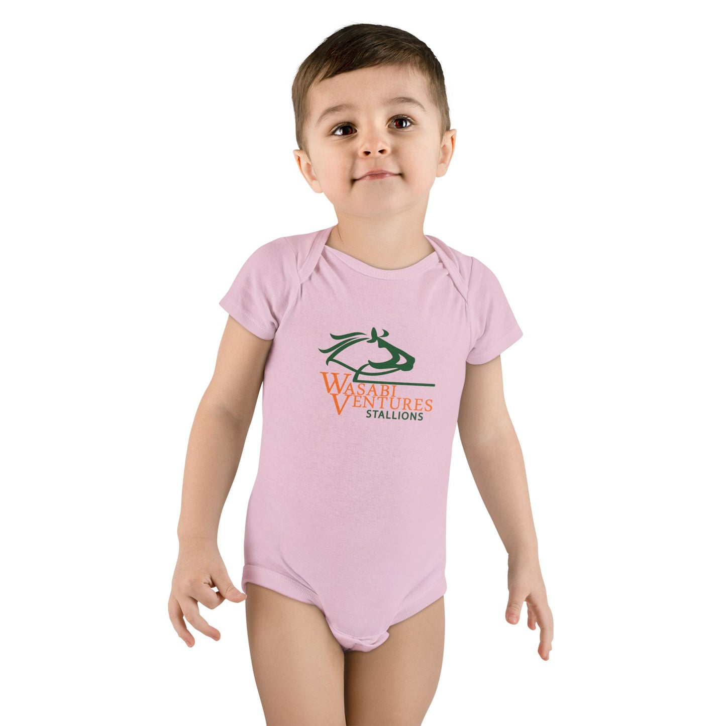Wasabi Ventures Stallions Baby Short Sleeve Onesie