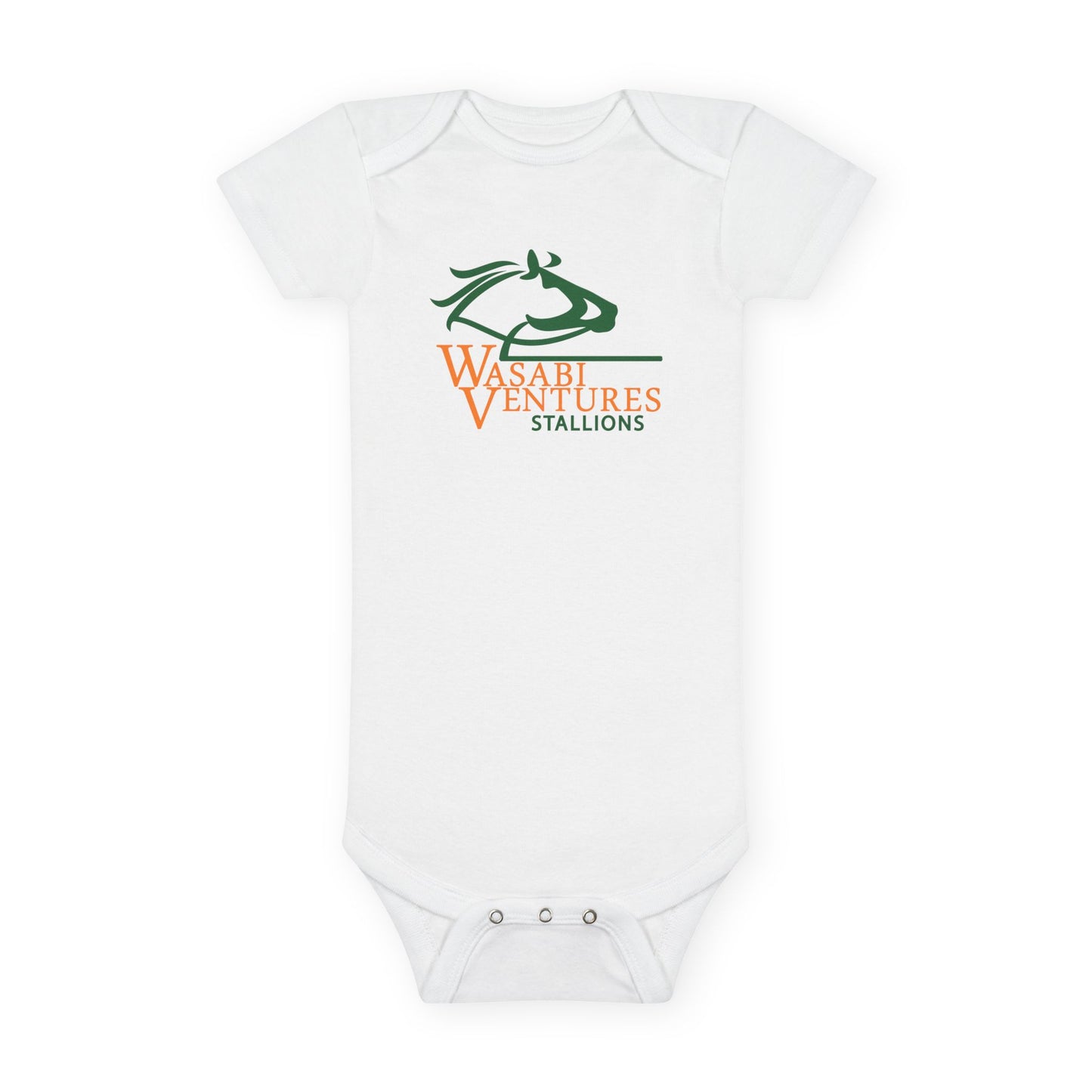 Wasabi Ventures Stallions Baby Short Sleeve Onesie