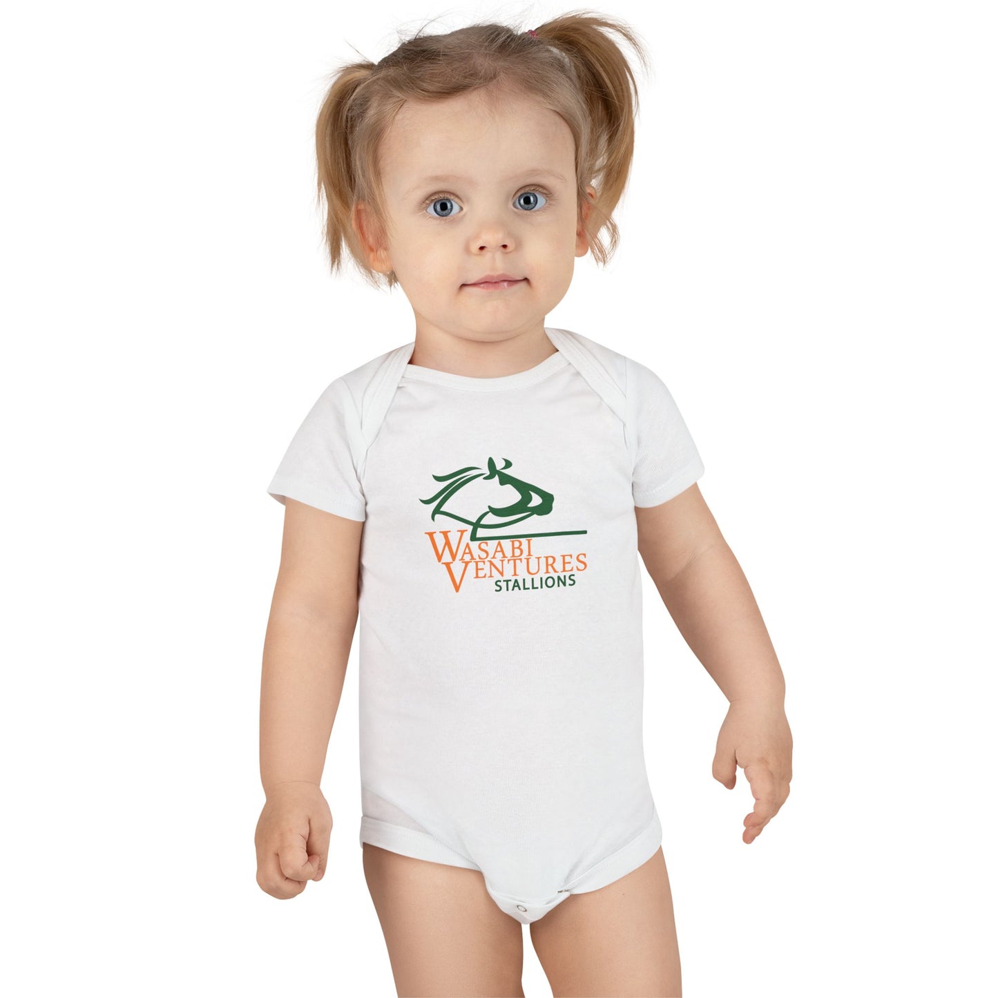 Wasabi Ventures Stallions Baby Short Sleeve Onesie