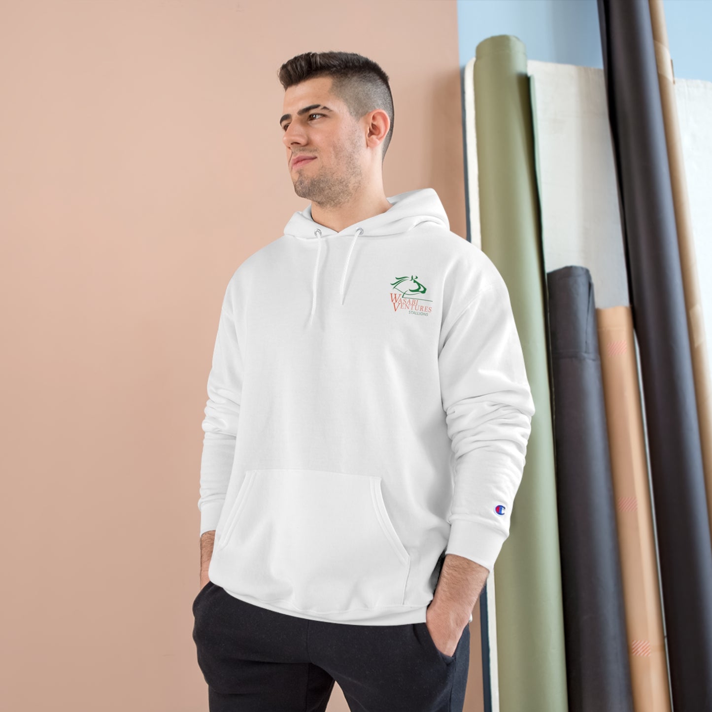 Wasabi Ventures Stallions Men's Champion Hooded Sweatshirt