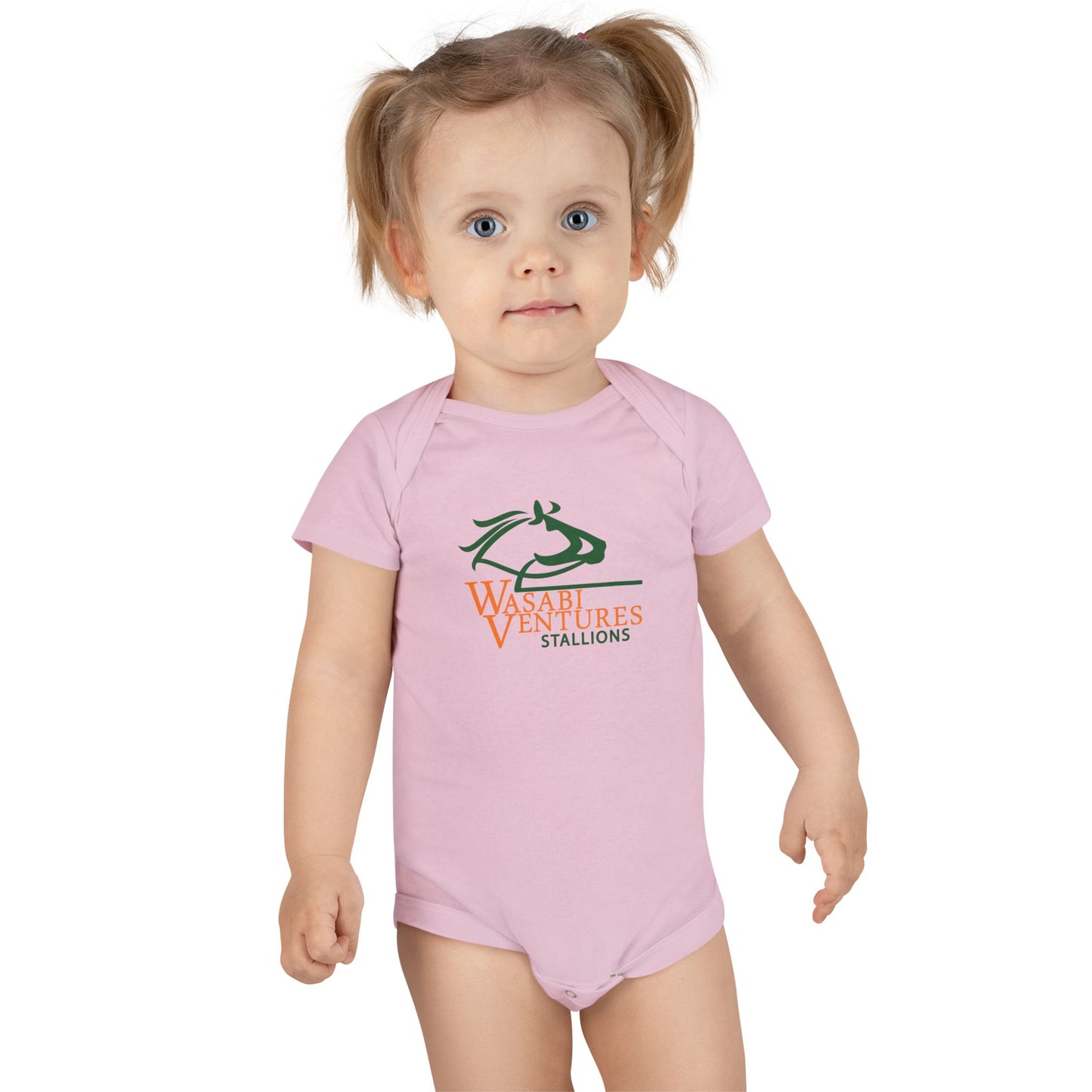 Wasabi Ventures Stallions Baby Short Sleeve Onesie