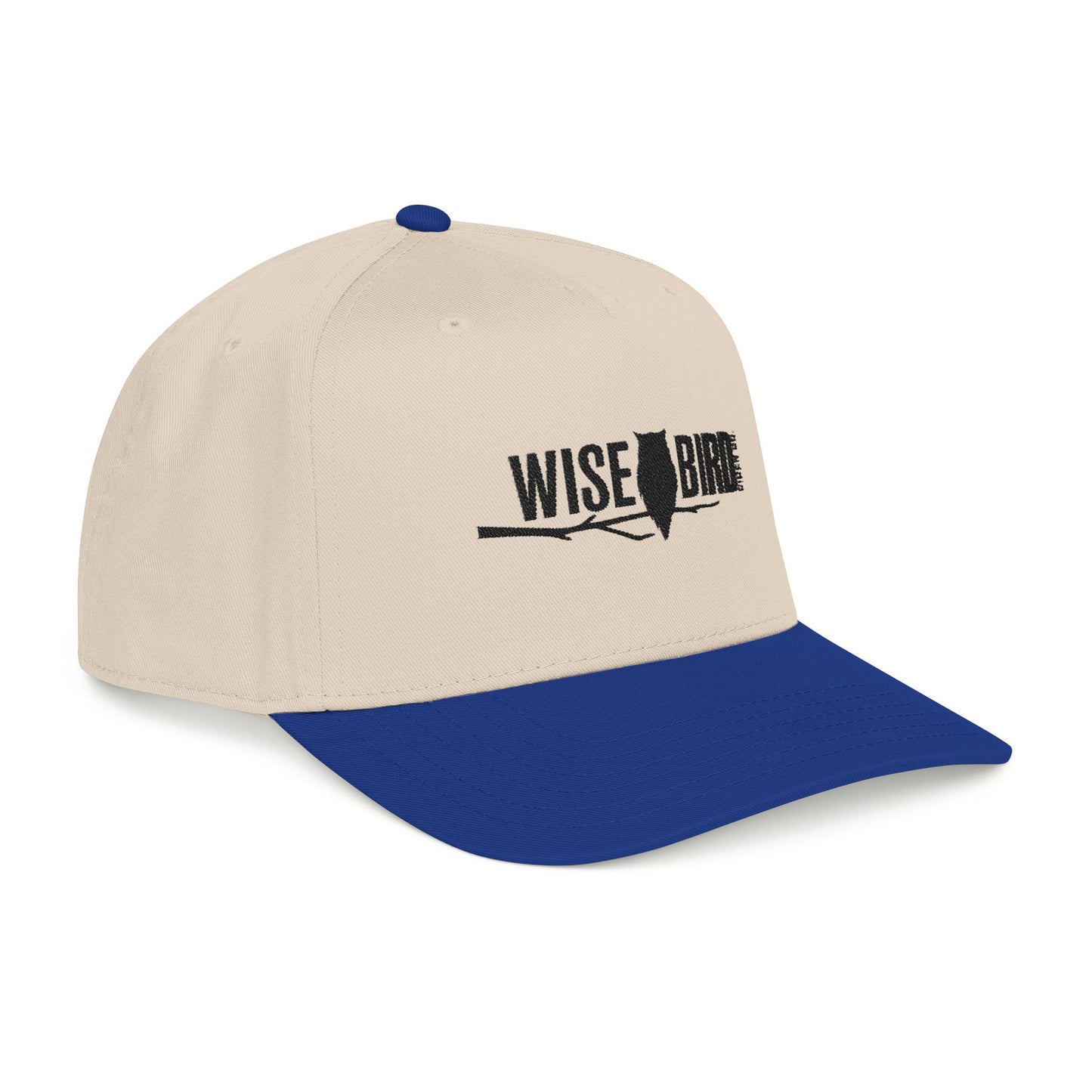 Wise Bird Mid Profile Baseball Cap Branch Logo (Black)