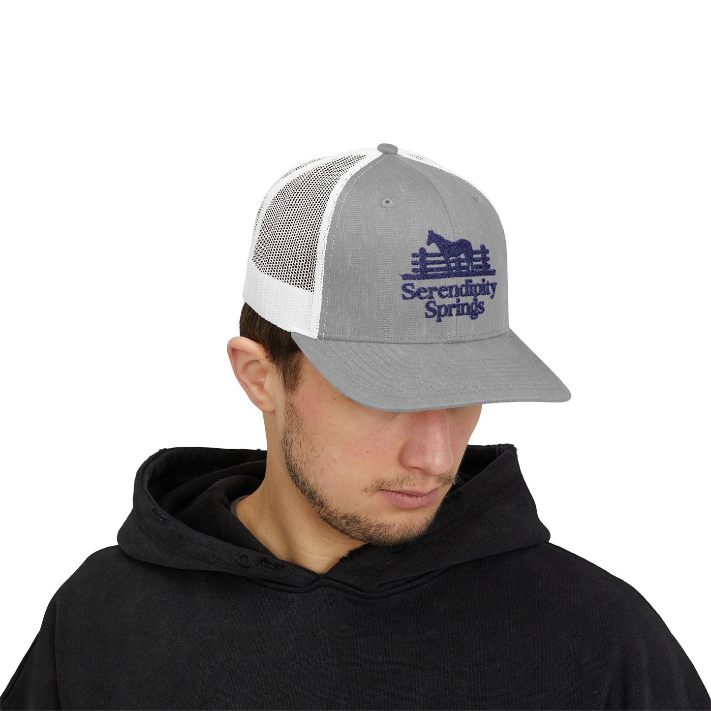 Serendipity Springs Farm Snapback Embroidery Trucker Cap