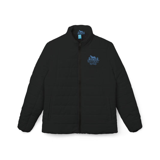 Serendipity Springs Farm Women’s Puffer Jacket (Black)