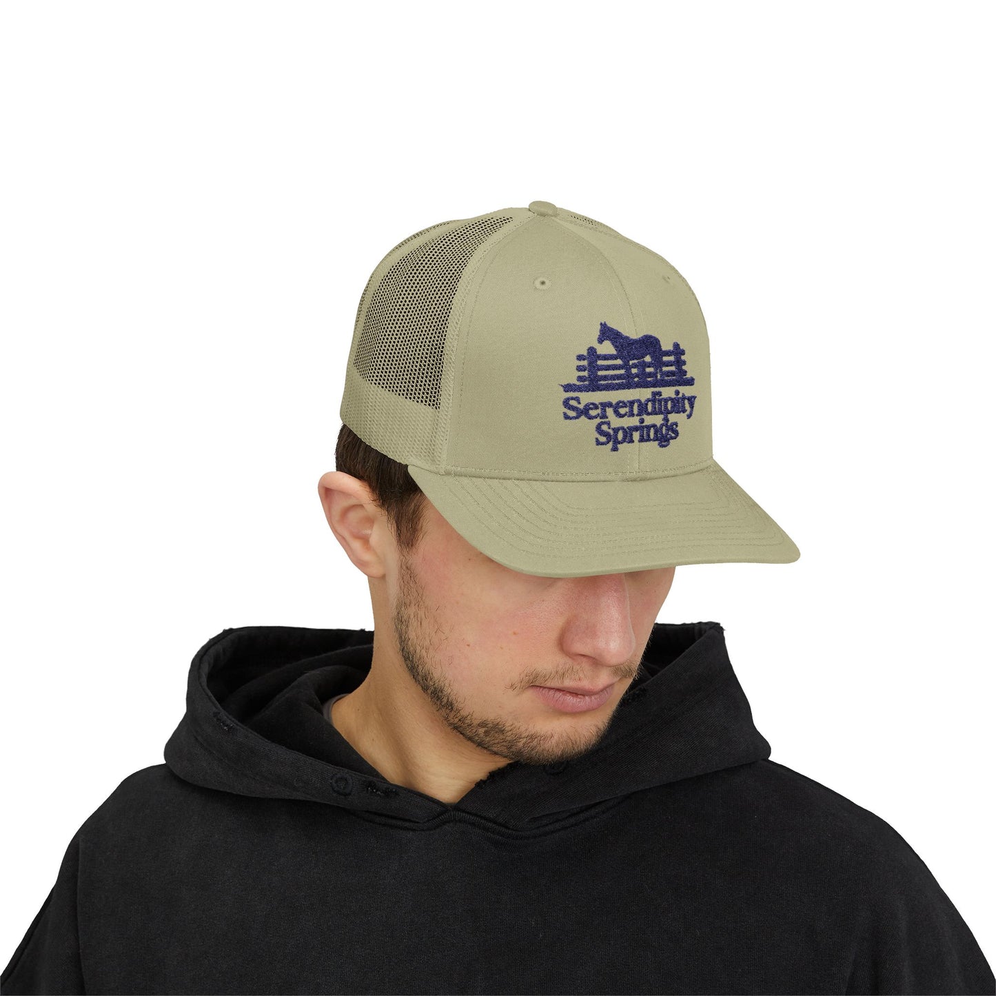 Serendipity Springs Farm Snapback Embroidery Trucker Cap