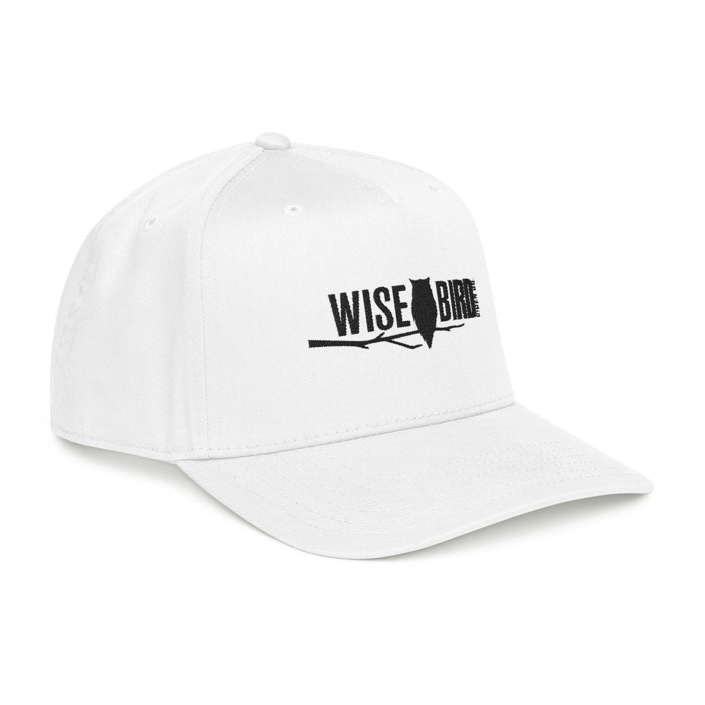Wise Bird Mid Profile Baseball Cap Branch Logo (Black)