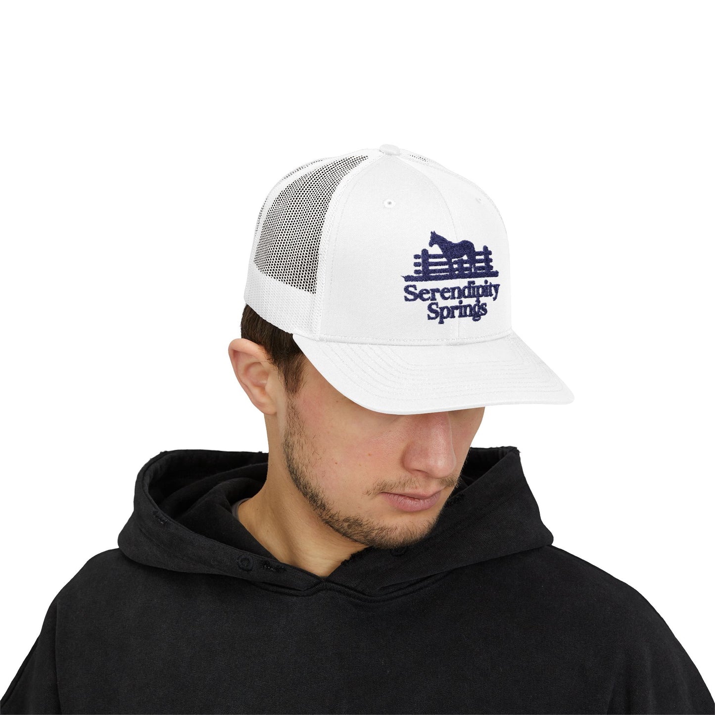 Serendipity Springs Farm Snapback Embroidery Trucker Cap