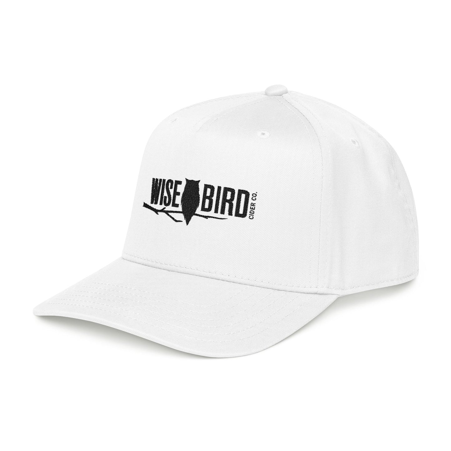 Wise Bird Mid Profile Baseball Cap Branch Logo (Black)