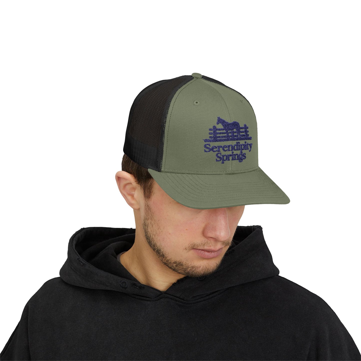Serendipity Springs Farm Snapback Embroidery Trucker Cap