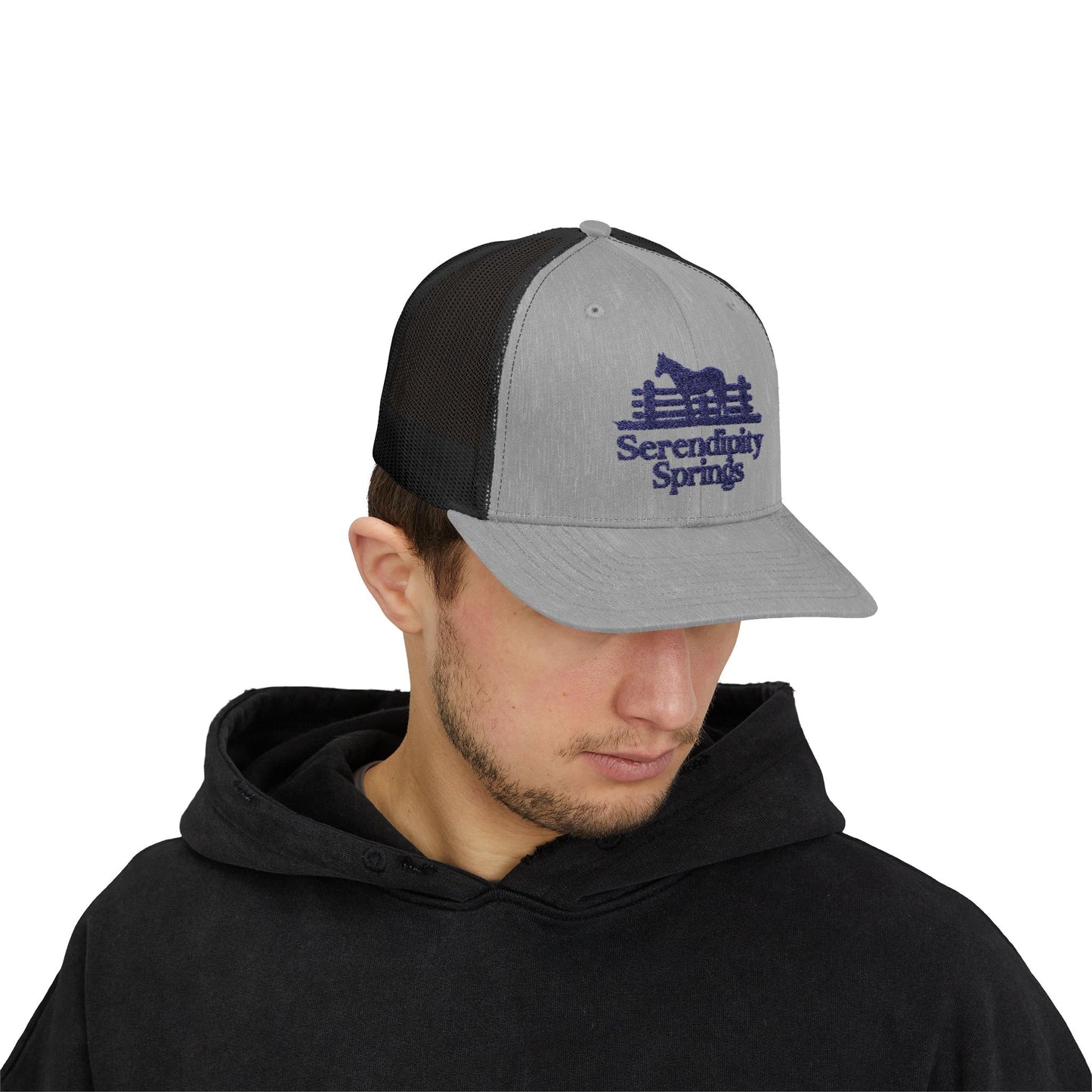 Serendipity Springs Farm Snapback Embroidery Trucker Cap