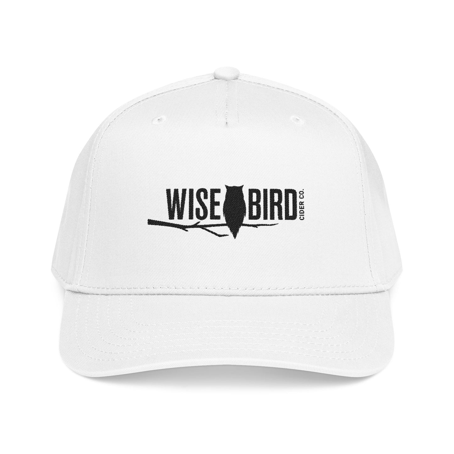 Wise Bird Mid Profile Baseball Cap Branch Logo (Black)