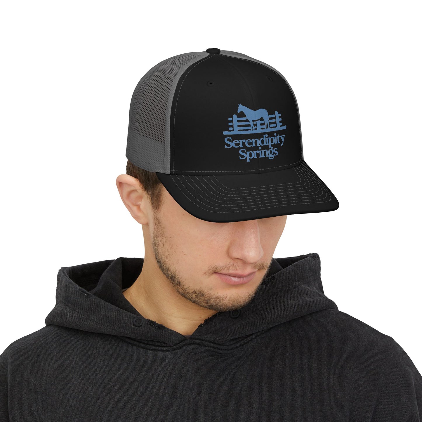 Serendipity Springs Farm Snapback DTG Trucker Cap