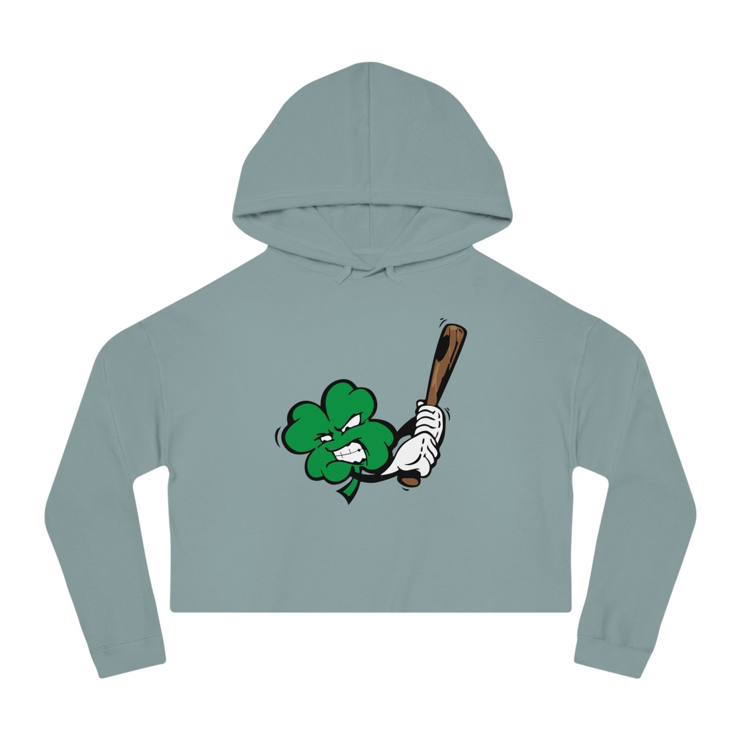 Clayton Clovers Angry Clover Women’s Cropped Hooded Sweatshirt