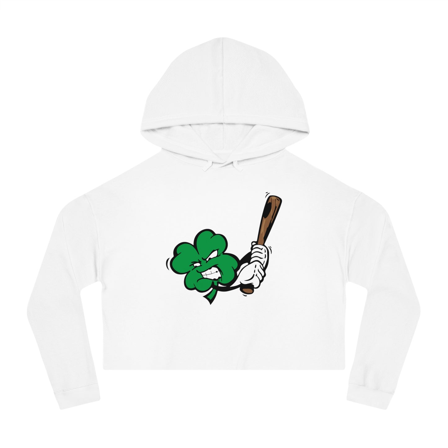 Clayton Clovers Angry Clover Women’s Cropped Hooded Sweatshirt