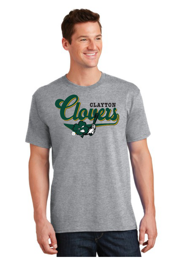 Clayton Clovers Gray Cotton T-Shirt